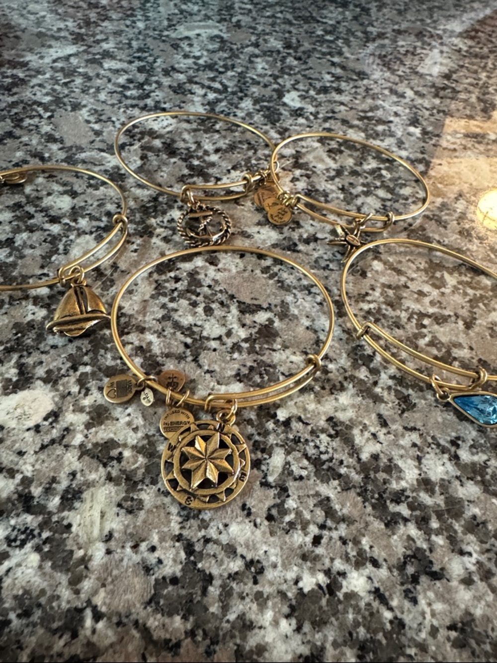Alex and Ani bundle Gold-Tone Nautical Charm Bangle Bracelet